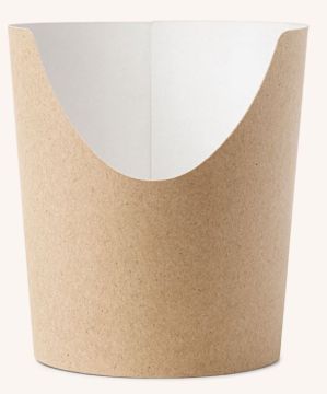 Коробка бумажная для снэков d-108(88)х88мм крафт ламинированный OSQ SNACK BOWL L 35/525