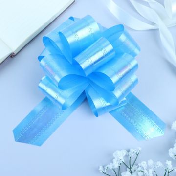 Бант-шар 6см перламутровый синий  1/20