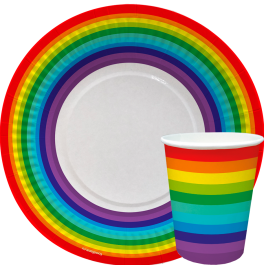 Стакан бумажный 250мл Радуга 50/1000