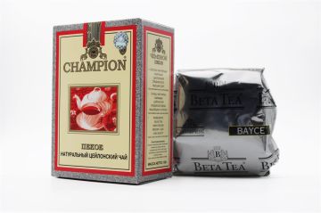 Продукты, Чай Бета Чемпион пекое ср лист 100г 1/1