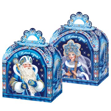 НГ Коробка до 1,0кг 160х100х230 Сокровища Деда Мороза 1/200