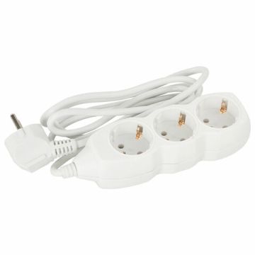 Сетевой фильтр 1,8м SONNEN U-131G 3 розетки с заземлением 10 А белый 1/40