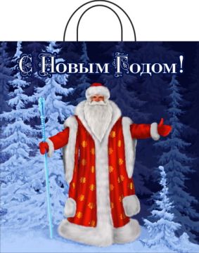 НГ Пакет с петлевой ручкой (40х42)-45 Волшебный посох 50/500
