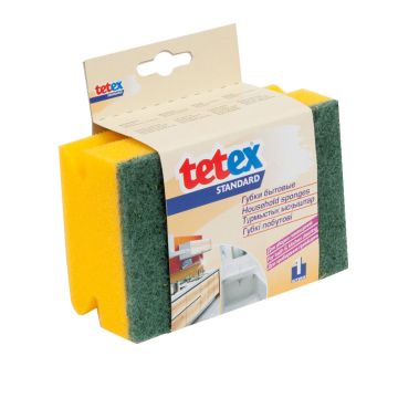 Губка бытовая (1шт) 130х90х55мм профильная 1/30 