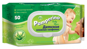 Салфетки влажные Pamperino детские с пластиковым клапаном (50) 1/32 Салфетки влажные Pamperino детские с пластиковым клапаном (50) 1/32