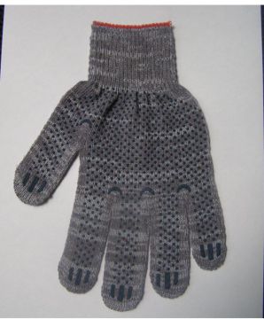 Перчатки ПВХ 3-нитка 10класс точка белые 10/500