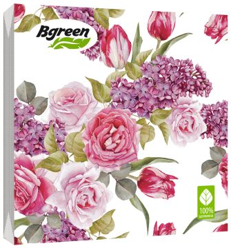 Салфетки (33х33) 3-сл Весенний мотив (20) 1/15