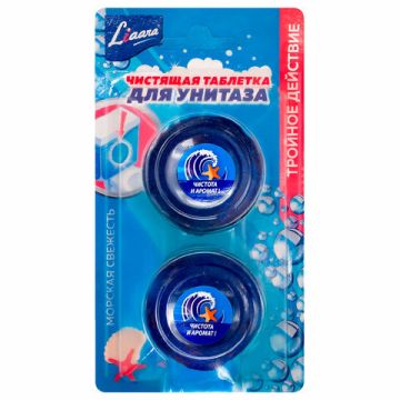 Таблетки для унитазов  LIAARA 2 х 50 г Морская Свежесть 12/72