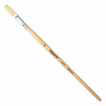 Кисть щетина плоская №8 ПИФАГОР  1/30/1200 