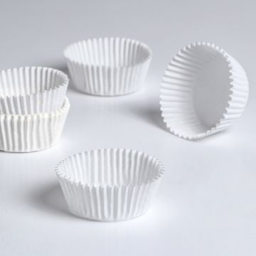 Капсула бумажная круглая для выпечки d 50мм h 50мм МАФФИН белая 1/1000 