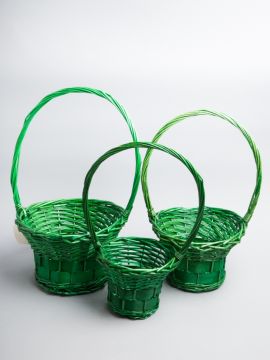 Корзина плетеная 33х13см зеленый ива 1/1