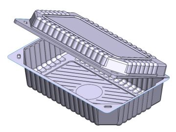 Контейнер с крышкой ПЭТ (216х137х65) К-021ВЛ 800/800 nelK 