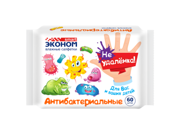 Салфетки влажные Эконом Smart детские антибакт Не удаленка (60) 1/30 Салфетки влажные Эконом Smart детские антибакт Не удаленка (60) 1/30