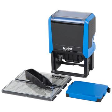 Датер самонаборный 6 строк+дата, оттиск 60*40мм синий, TRODAT4727 Bank, кассы в комплекте 1/10