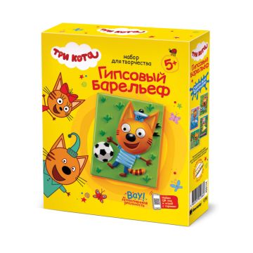 Набор для творчества гипсовый барельеф Три кота Коржик 1/46