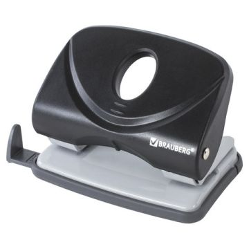 Дырокол на 20листов средний черный Einkommen Brauberg 1/12