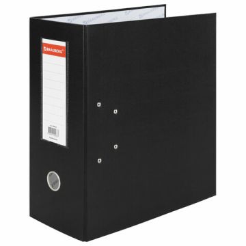 Папка-регистратор А4 125мм BRAUBERG покрытие ПВХ черная 1/10