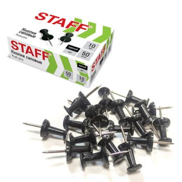 Силовые кнопки-гвоздики черные 50шт STAFF 1/24