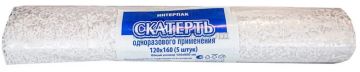 Скатерть полиэтиленовая рулон 120смх8м 5шт Кружево 1/25 