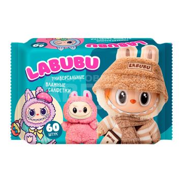 Салфетки влажные универсальные LABUBU mix (60) 1/30 Салфетки влажные универсальные LABUBU mix (60) 1/30