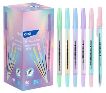Ручка шариковая синяя узел 0,7мм Deli EQ6C-BL Macaron 1/50 Ручка шариковая синяя узел 0,7мм Deli EQ6C-BL Macaron 1/50