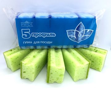 Губка для посуды (5шт) 85х60х40мм Профиль-5 1/40