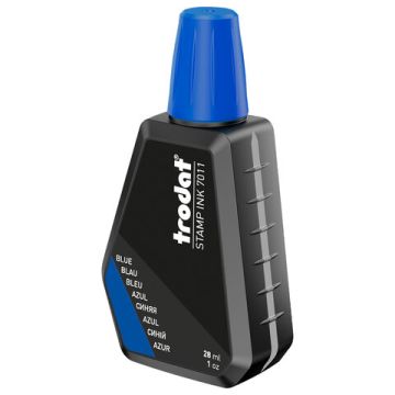 Штемпельная краска синяя 28 мл на водной основе 7011с TRODAT 1/10