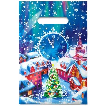 НГ Пакет с вырубной ручкой (20х30)-30 Волшебная ночь 100/2000