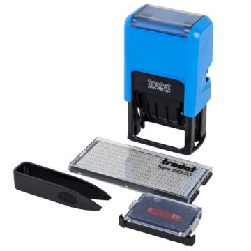 Датер самонаборный 2 строки+дата оттиск 41х24 мм сине-красный TRODAT 1/10