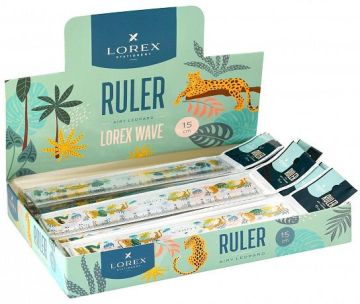 Линейка 15см пластик с принтом ассорти LOREX WAVE AIRY Leopard 1/48