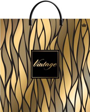 Пакет с пластмассовыми ручками (36х37)-100 Винтаж Голд Тико 1/10/100