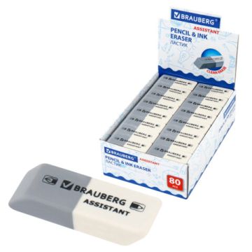 Ластик 41х14х8мм термопластичная резина скошенный BRAUBERG 1/80