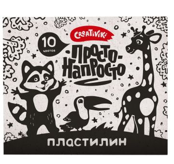Пластилин 10цв 120г классический ПРОСТО-НАПРОСТО 1/38