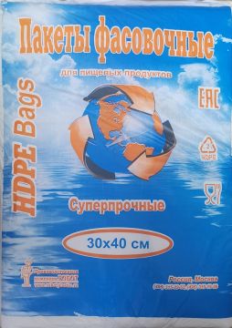 Пакет фасовочный Евро (30х40)-12 Робот (400) суперпрочные 1/10  Пакет фасовочный Евро (30х40)-12 Робот (400) суперпрочные 1/10