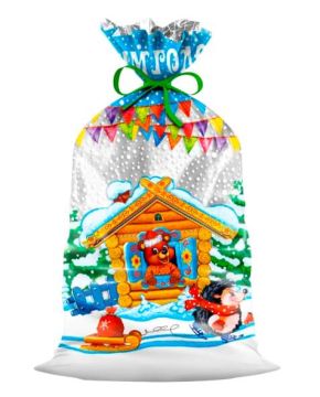 НГ Пакет подарочный (25х40)-30 полипропилен Теремок 100/2000