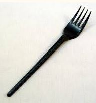 Одноразовая Вилка 165мм черная ПС Компакт КП 100/2000
