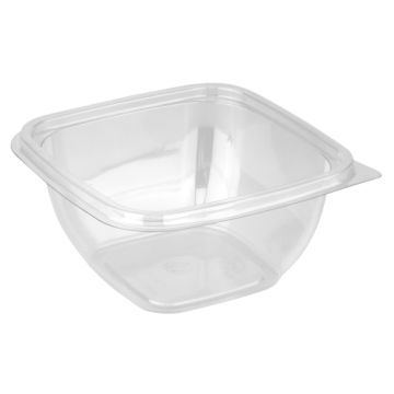 Контейнер ПП 500мл (126х126х60) СпК-1212 Кубик прозрачный ПолиЭр ПОС25265 (крышка 437602) 50/500 