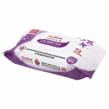 Салфетки влажные дезинфицирующие (60) LAIMA MEDICAL 1/20 Салфетки влажные дезинфицирующие (60) LAIMA MEDICAL 1/20