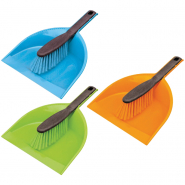 Совок д/мусора Клип AZUR со щеткой-сметкой пластик ассорти 1/24