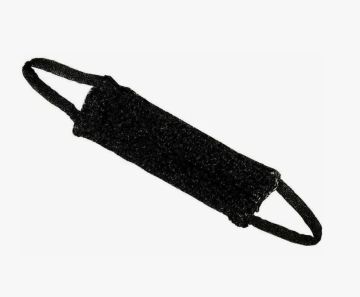 Мочалка для тела вязаная фабричная черная (арт 032) 1/100