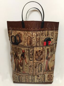 Пакет с пластмассовыми ручками (37х37+10) Египет с карманами 10/50