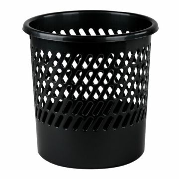 Корзина для бумаг 10л сетчатая черная STAFF Basic 1/20