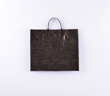 Пакет с пластмассовыми ручками (35х33+10) Буквы малый 10/50