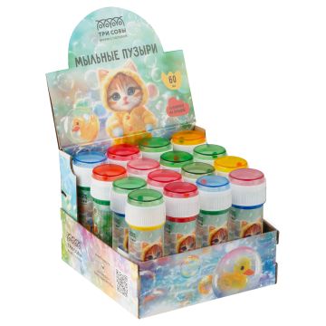 Мыльные пузыри 60мл Котик Три Совы 1/16/192