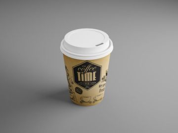 Стакан бумажный для горячего 250мл d-80 Кофе Тайм  50/1000