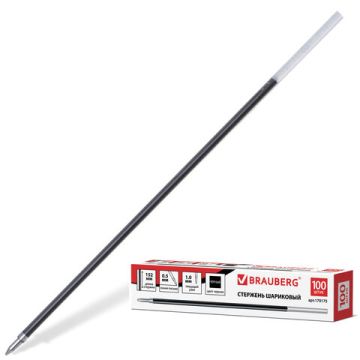 Стержень шариковый черный 152мм узел 1мм линия 0,5мм BP103R BRAUBERG 100/10000