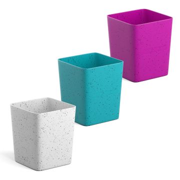 Подставка-органайзер 70х70х90мм ErichKrause Grains 3 цвета 1/6