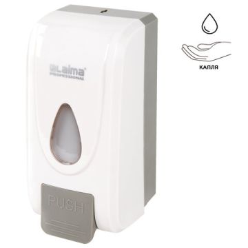 Диспенсер (дозатор) для жидкого мыла LAIMA PROFESSIONAL ECONOMY наливной 1л белый 1/30