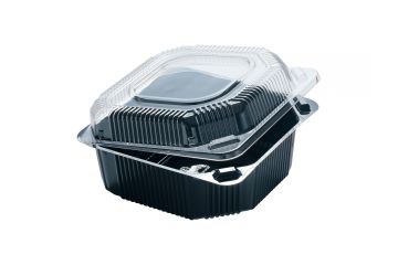 Контейнер с крышкой ПЭТ (125х125хх60) К-13 КР (Н) двухцветный UPAX-UNITY 600/600  Контейнер с крышкой ПЭТ (125х125хх60) К-13 КР (Н) двухцветный UPAX-UNITY 600/600