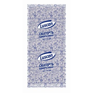 Скатерть нетканный материал 110х140см белая Luscan 1/50